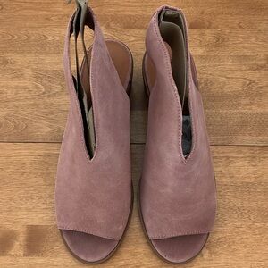 Lucky Brand Pink Suede Block Heel LK-Terif Slingback Dress Sandal